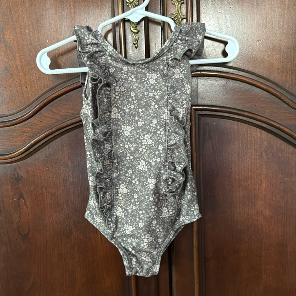 JAMIE KAY Floral Ruffle Swimsuit 12M Girls Boutique Swim